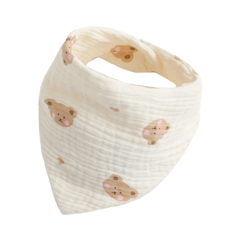 

Burp Cloth Baby Gauze Bibs with Floral Printing Comfort 1-Step Snap Button Skin Friendly Nursing Bib Nursery Room Supply