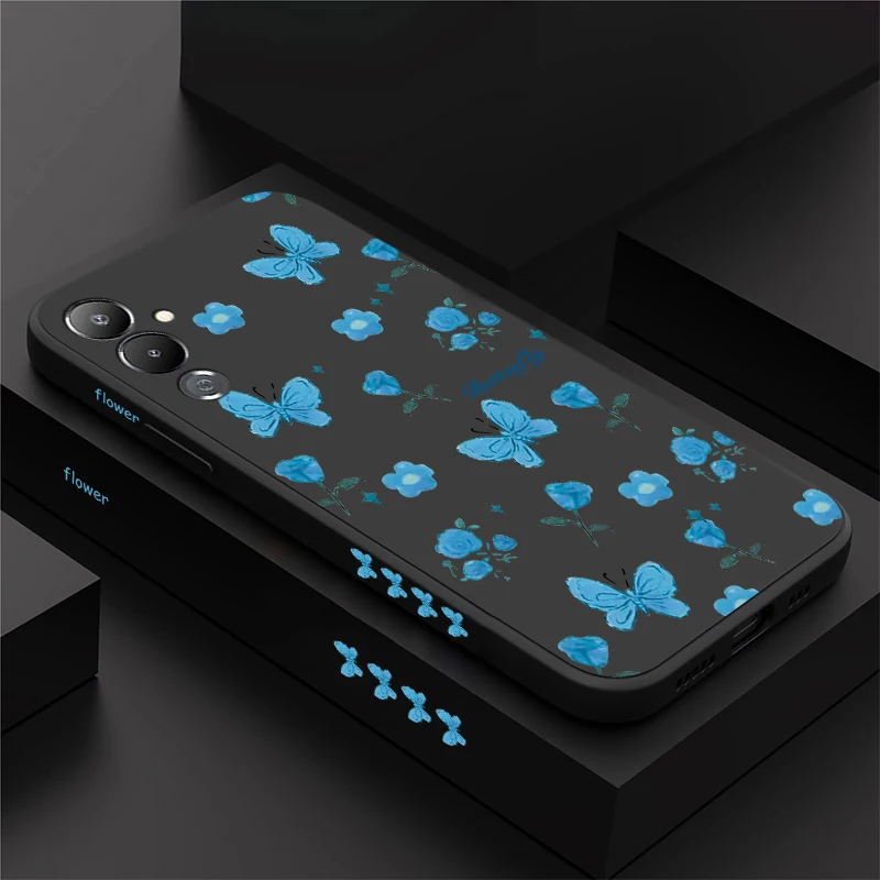 Фото Силиконовый чехол из TPU для Infinix Tecno Camon 50 Ultra 40 Premier 30S Pova 7 Slim 6 Neo Pouvoir 4 Pro с цветами и бабочками №1