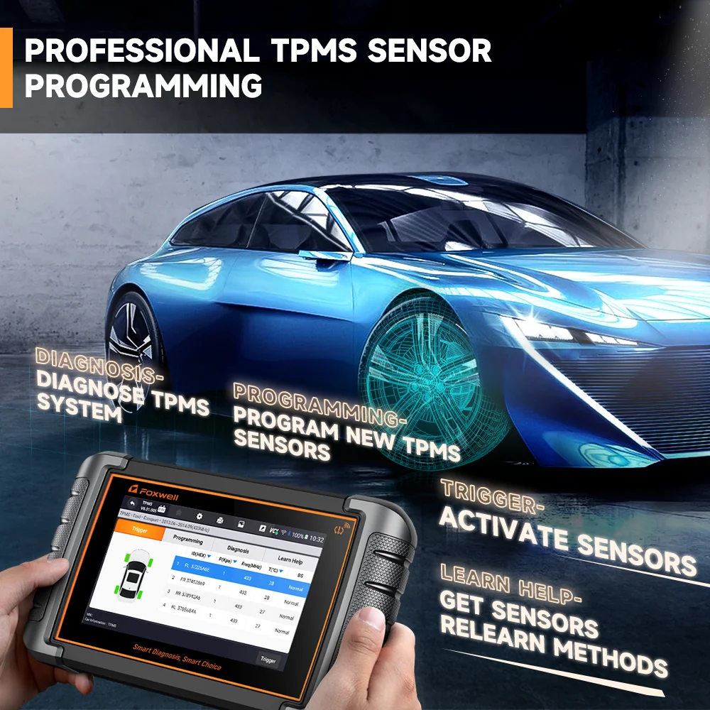 Инструмент программирования FOXWELL NT809TS TPMS все системы диагностики