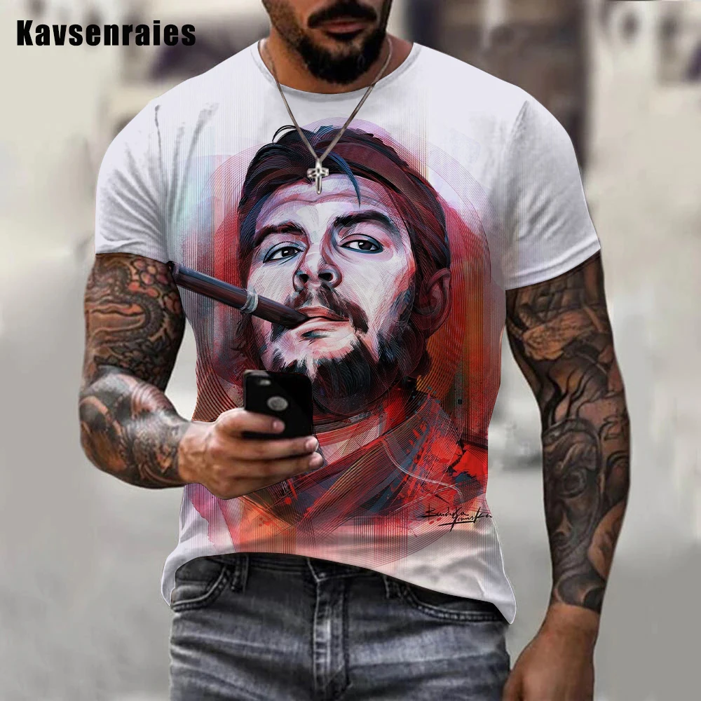 

New World Celebrity Che Guevara 3D Printed T-Shirt Funny Anime Cartoon Cigar Smoking Shirt Tops Men Women Summer Casual T Shirt