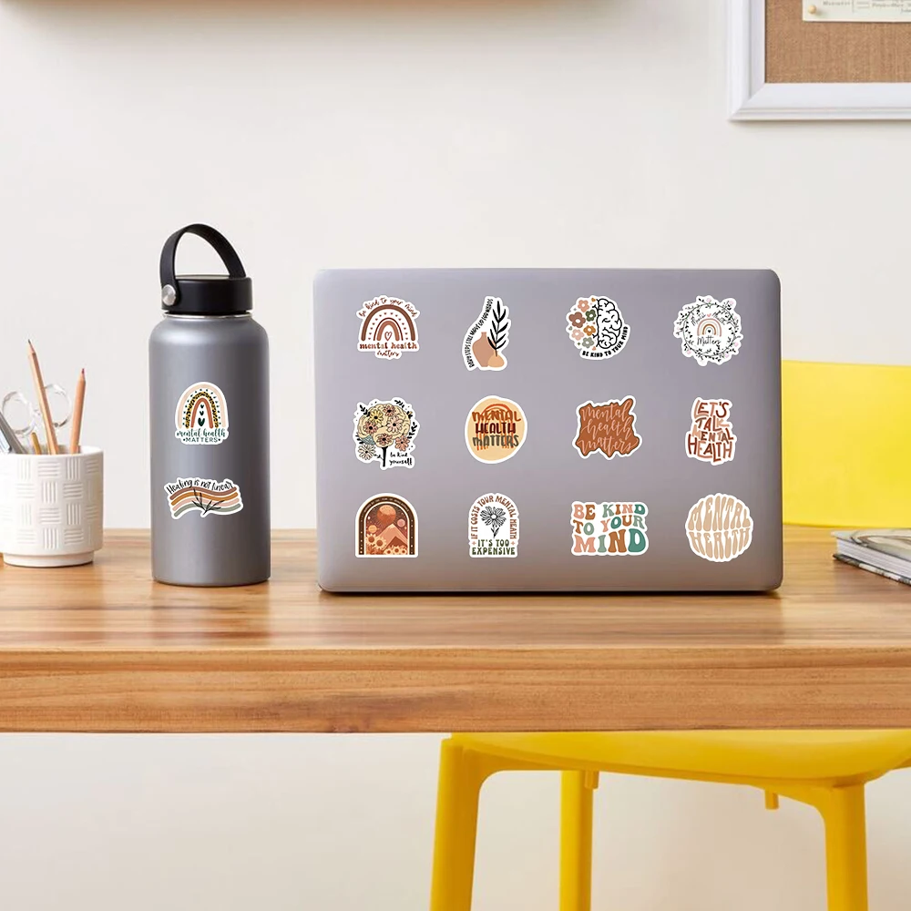 50 шт. стикеры в стиле бохо умственное здоровье эстетические наклейки для