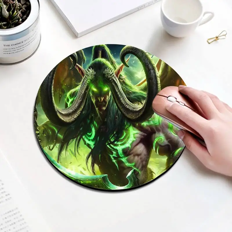 

World of Warcraft Comfort Mouse Mat Gaming Mousepad Round Desk Mat Gamer Gaming keyboard Mat For PC Laptop Round Mouse Pad