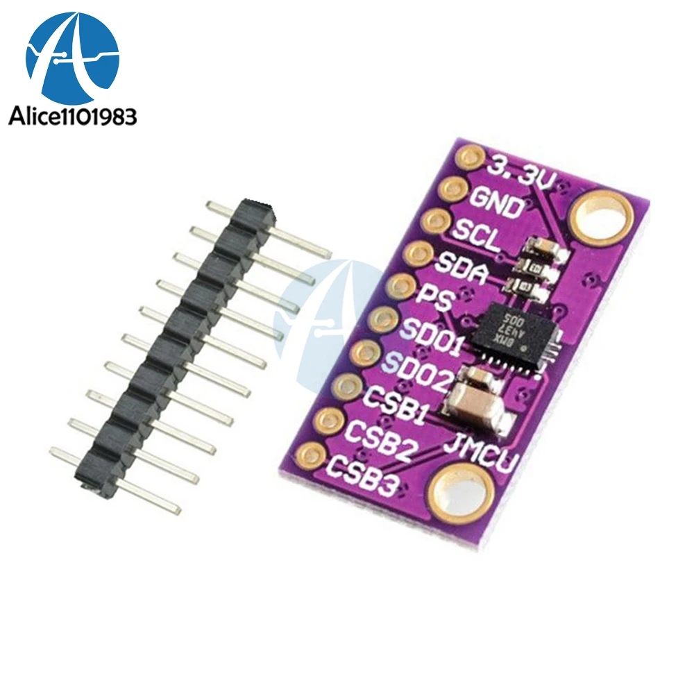 

Модуль платы IIC I2C 9DOF BMX055, интегрированная 9-осевая сенсорная плата для Arduino, замена MPU9250 с контактами