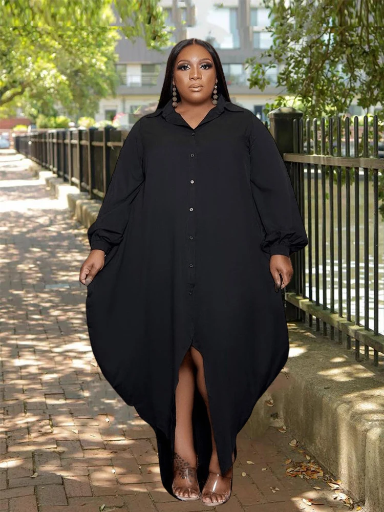 

Shirt Dress Women Long Sleeve Loose Plus Size Dress with Free Shipping Elegant Woman Dress Blouses Wholesale Dropshipping