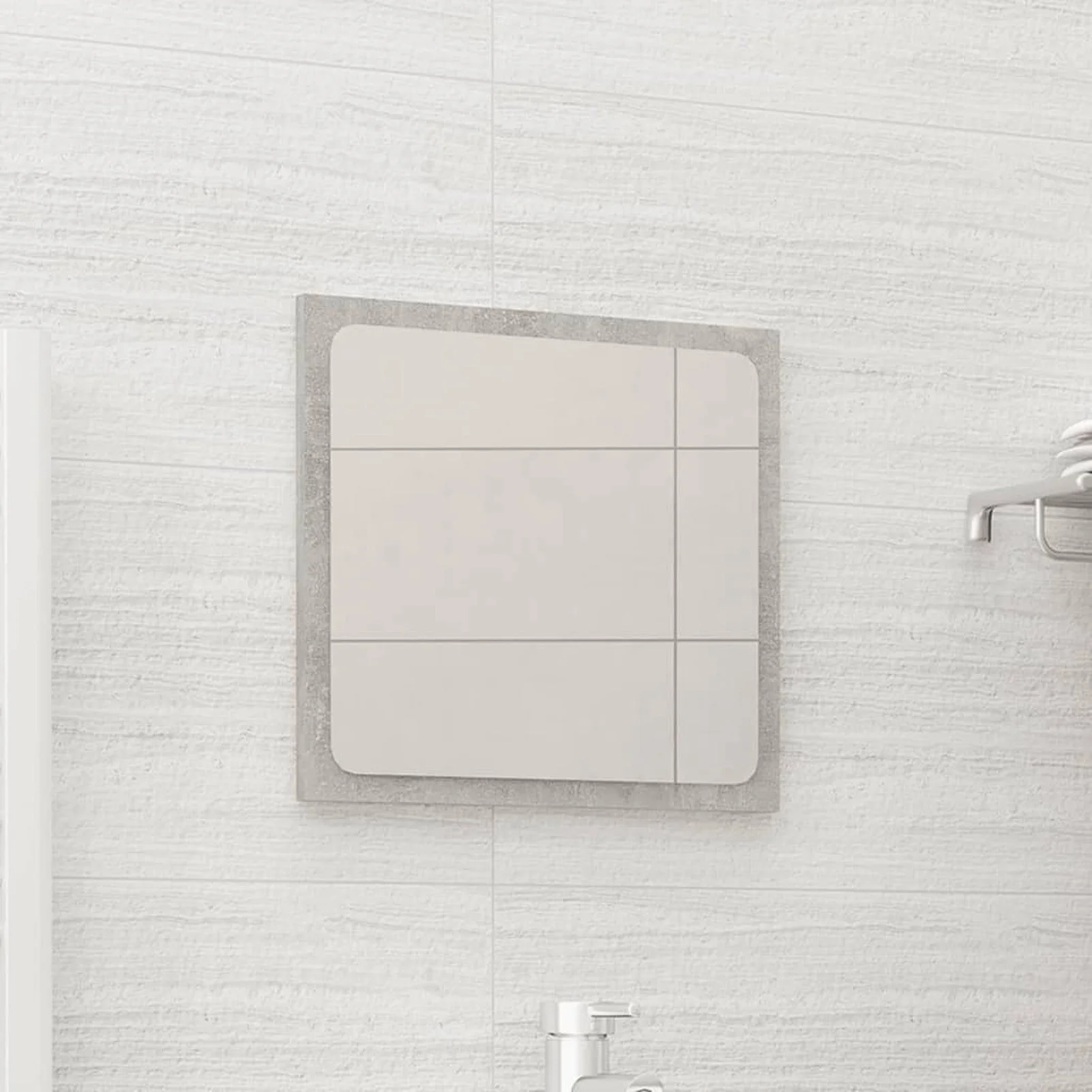 

Bathroom Mirror Concrete Gray 15.7"x0.6"x14.6" Chipboard