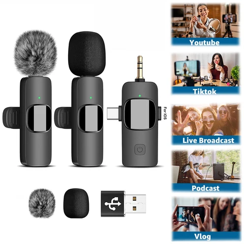 Беспроводной петличный микрофон LAIMANEI 2.4ГГц 3 в 1