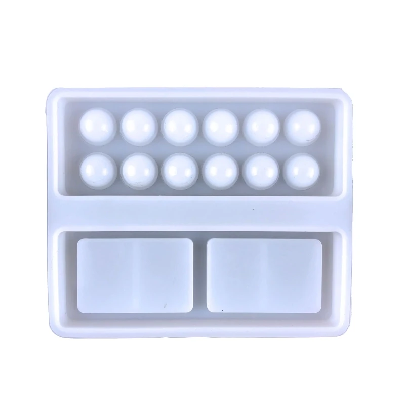 

N58F Epoxy Resin Casting Mould for Palette Making Blue/transparent Silicone Resin Mold Painting Tray DIY Accessories 1 Piece