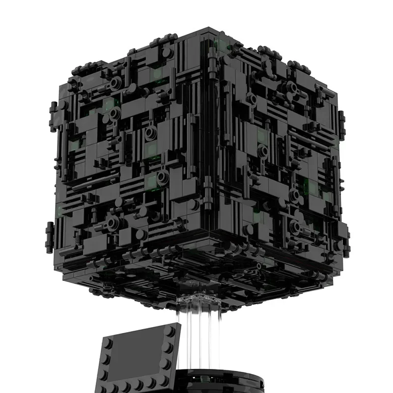 Фото MOC Borg Cube Treks, высокотехнологичный набор строительных блоков, коллекция звездных фильмов, кирпичи, креативная коробка для детей, игрушки, рождественские подарки №1