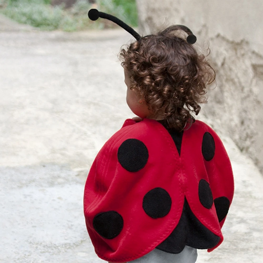 

Bmnmsl Toddlers Ladybird Costume Baby Ladybug Cape + Headband Set for Cosplay, Halloween Party, Photography, 6 Months to 3 Years