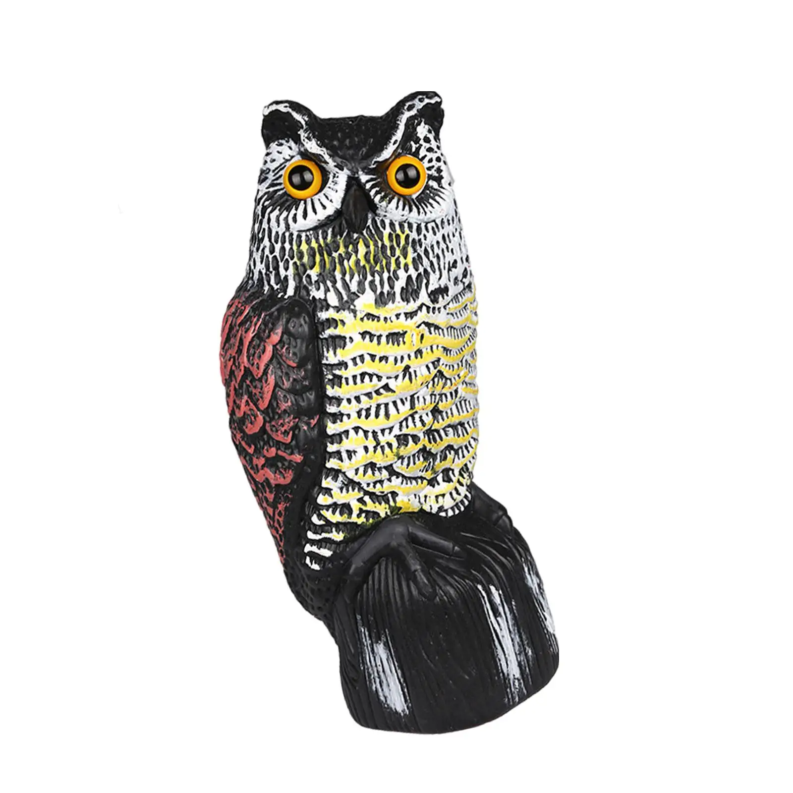

Plstic Simulted Owl Decoy Lndscpe Bird Deterrence Ornments 7.5x7.1x15.7inch Durble Premium Mterils Vivid Scring Tool