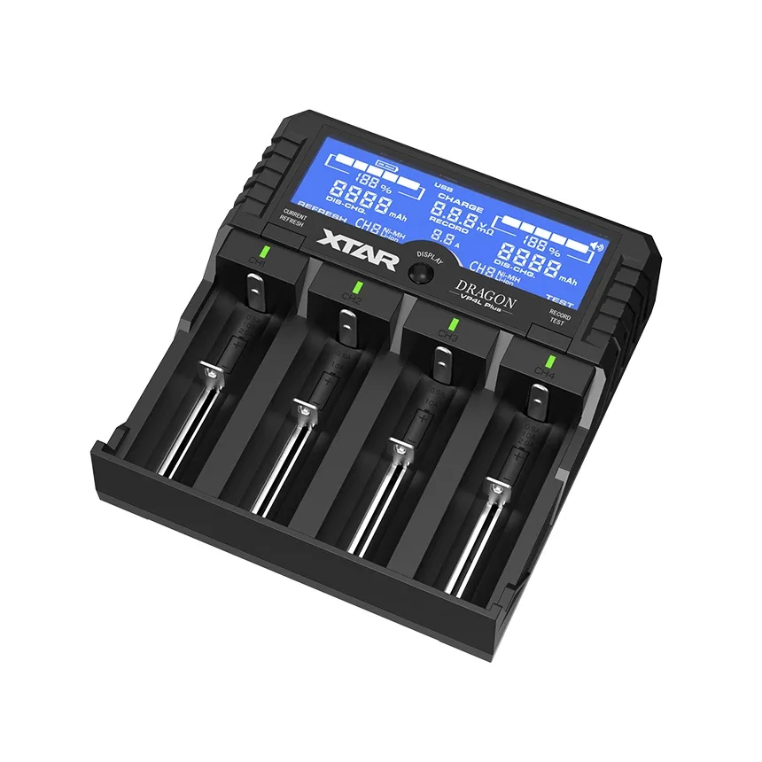 Фото XTAR DRAGON VP4L PLUS 18650, тестер емкости зарядного устройства, проверка аккумуляторов для быстрой зарядки, тестер литий-ионных аккумуляторов AAA AA C D №3