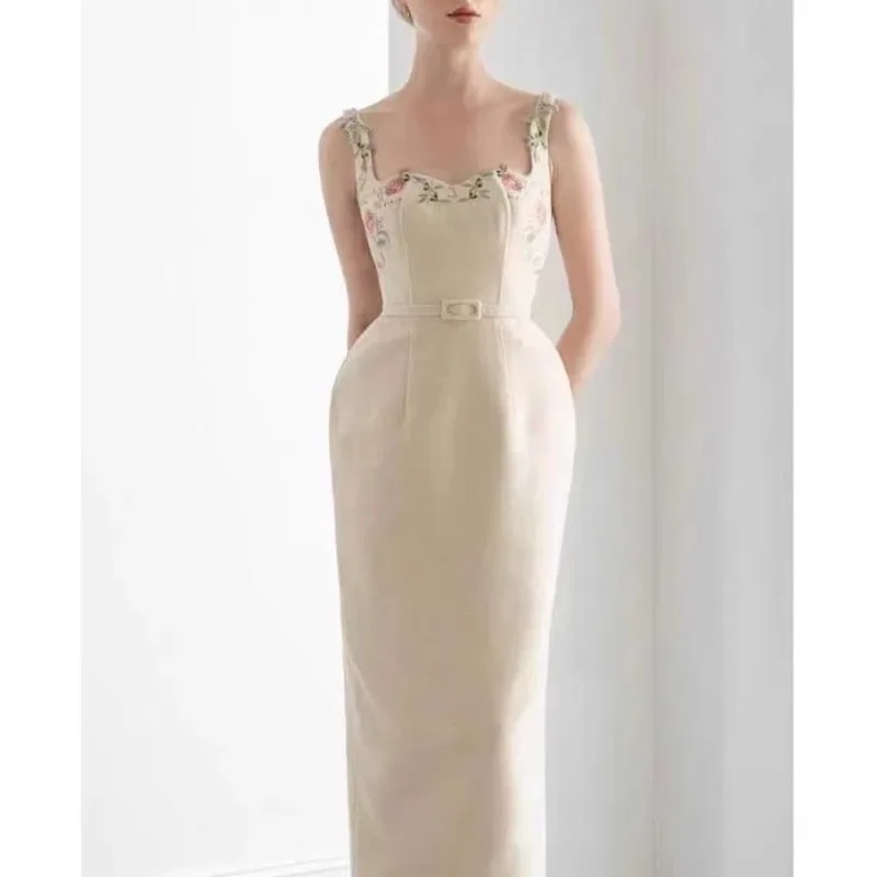 Роскошное кружевное платье абрикосового цвета для женщин шикарное длинное