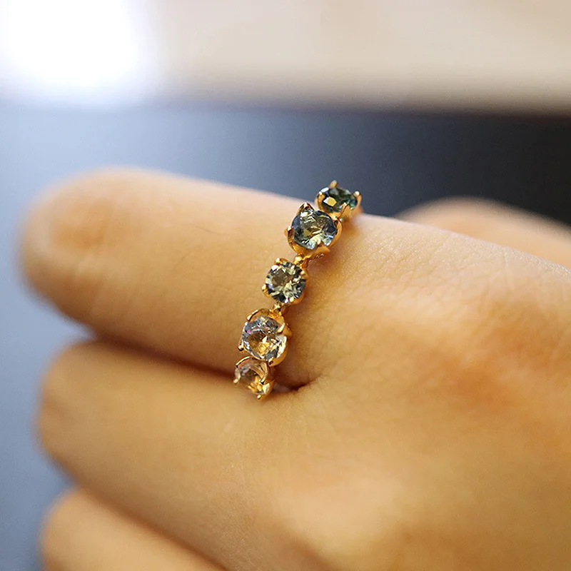 Кольцо LAMOON с драгоценным камнем для женщин натуральный Gardient Lundon кольцо синим