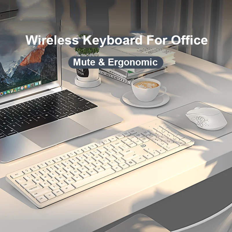 Беспроводная Бесшумная клавиатура K783 2 4G ультратонкая портативная компьютерная