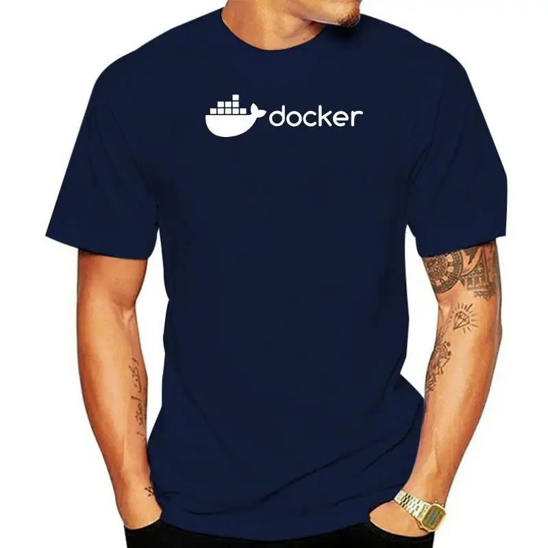 

Футболка унисекс с коротким рукавом и логотипом Docker, белая