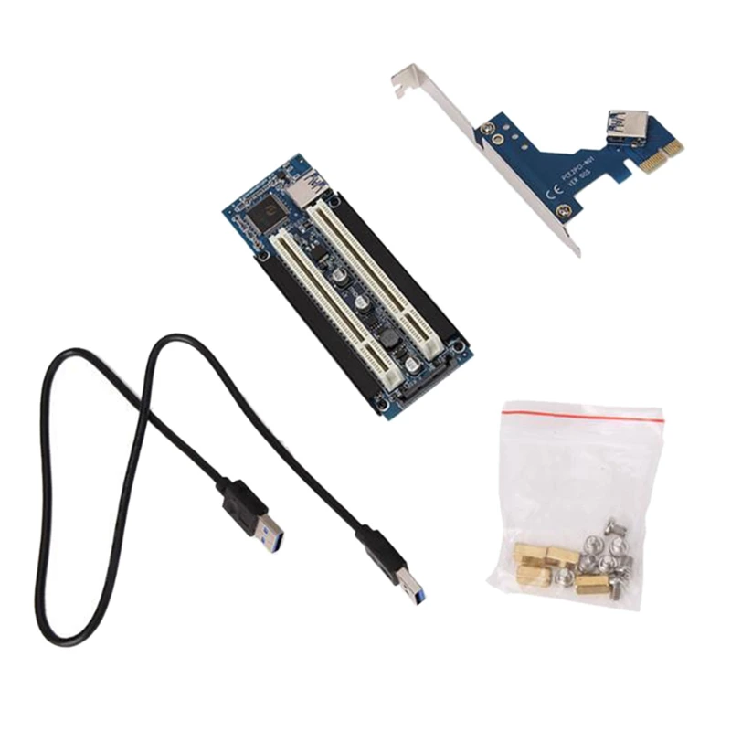 Pci-E Express X1 на двойной Pci Райзер расширенная Адаптерная карта с кабелем 1 м USB3.0 для