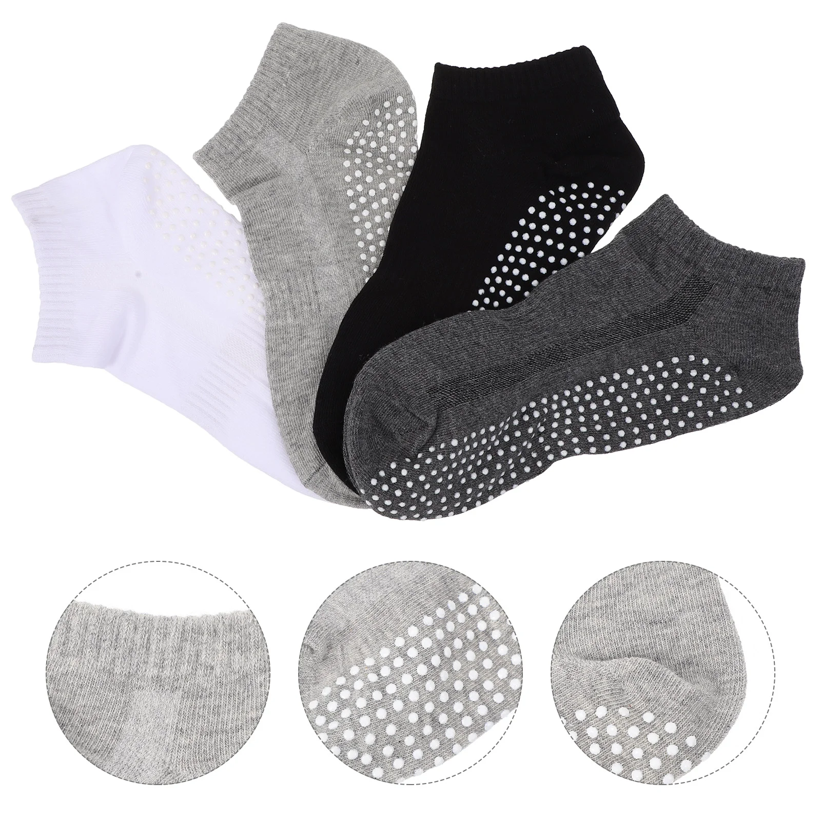 

4 Pairs Practical Yoga Socks Non-slip Sports Socks Sweat Absorbing Socks