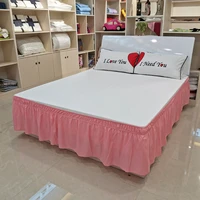 bed product plain color elastic belt bed apron fashion simple pleated bed skirt single and double dustproof bed apron