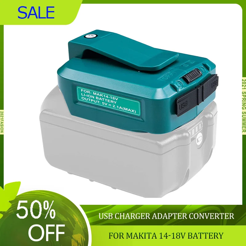 

Зарядное устройство USB адаптер конвертер источник питания для Makita 14-18 в ADP05 18 в BL1815 BL1830 BL1840 батарея светодиодный светодиодной рабочей подсветкой