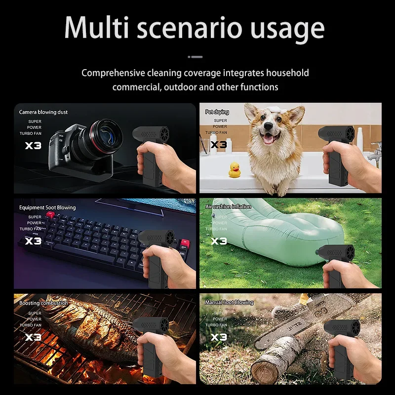 160000 Супер ветер 60 м/с мини-турбореактивный вентилятор 10000 мАч ручной бесщеточный