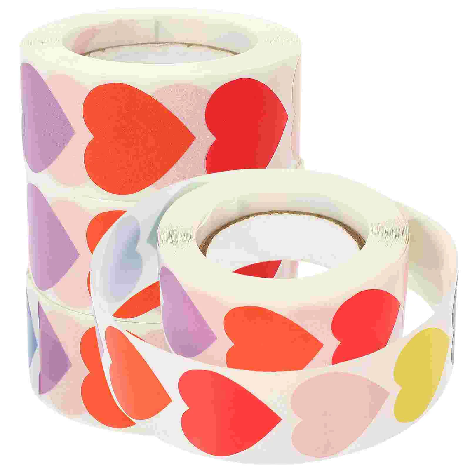 

Stickers Heart Sticker Labels Gift Sealing Seal Funny Label Roll Blank Adhesiveshaped Scrapbook Colored Envelope Rollsbaking