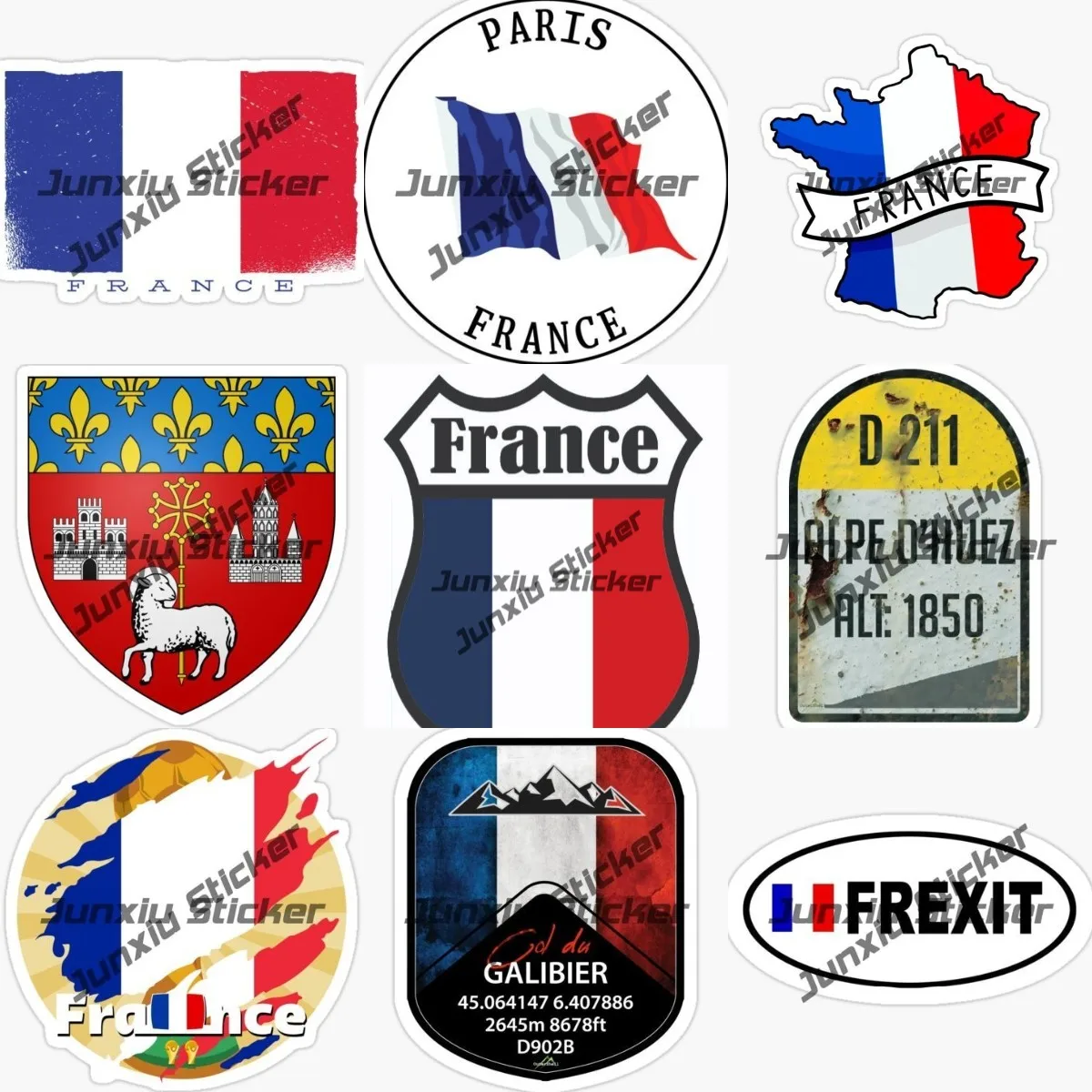 Французский флаг F, наклейка, код страны, Светоотражающая наклейка, Виниловая наклейка для французских водителей