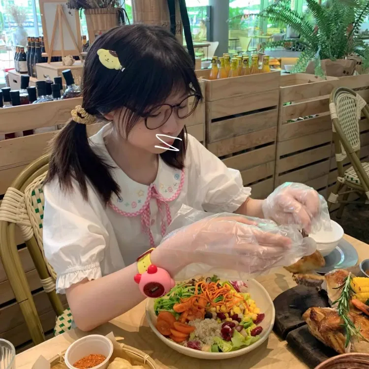 Блузка в стиле Харадзюку с вышивкой виде милой звезды летние блузки каваи