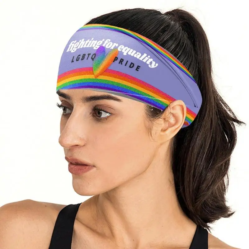 

Rainbow Pride Accessories Hair Alphabet Printing Rainbow Headband Pride Hair Accessories Wide Head Band Pride Festival
