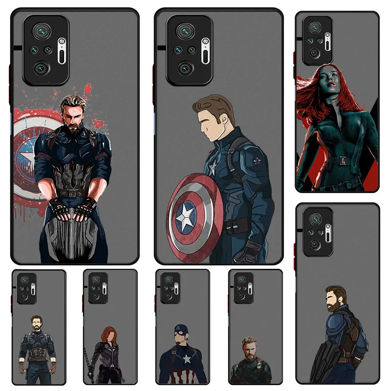 

Marvel Captain America Black Widow Venom Matte Case For Xiaomi Redmi Note 7 8 9 Pro 9S 9T 10 Pro for Redmi 8 8A 9 9A 9T K30 K40