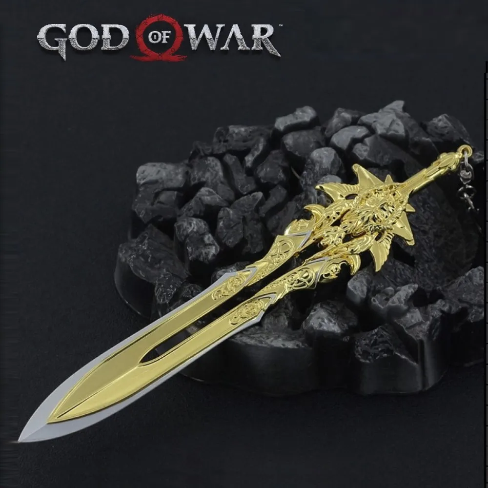 

God of War Weapon Zeus Blade of Olympus Kratos Blades of Chaos Game Katana Swords Samurai Keychain Model Birthday Gifts Toys