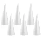 6 шт. 24 см белый твердый пенопласт DIY конус для детей ручной работы конические аксессуары для дома рождественские детские конические ремесла
