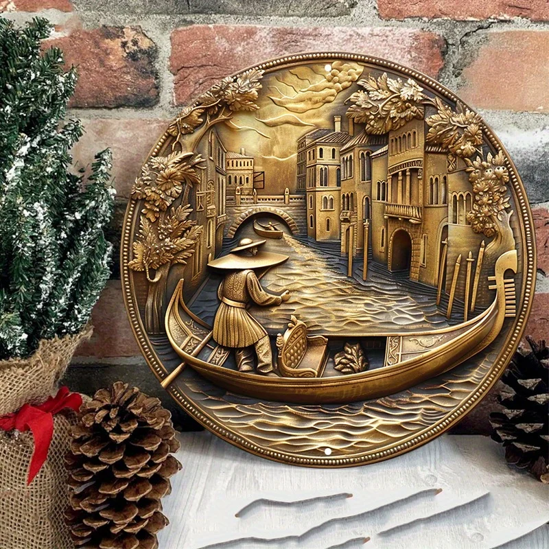 Очаровательная алюминиевая настенная вывеска на гондолу и гондоле устойчивая к