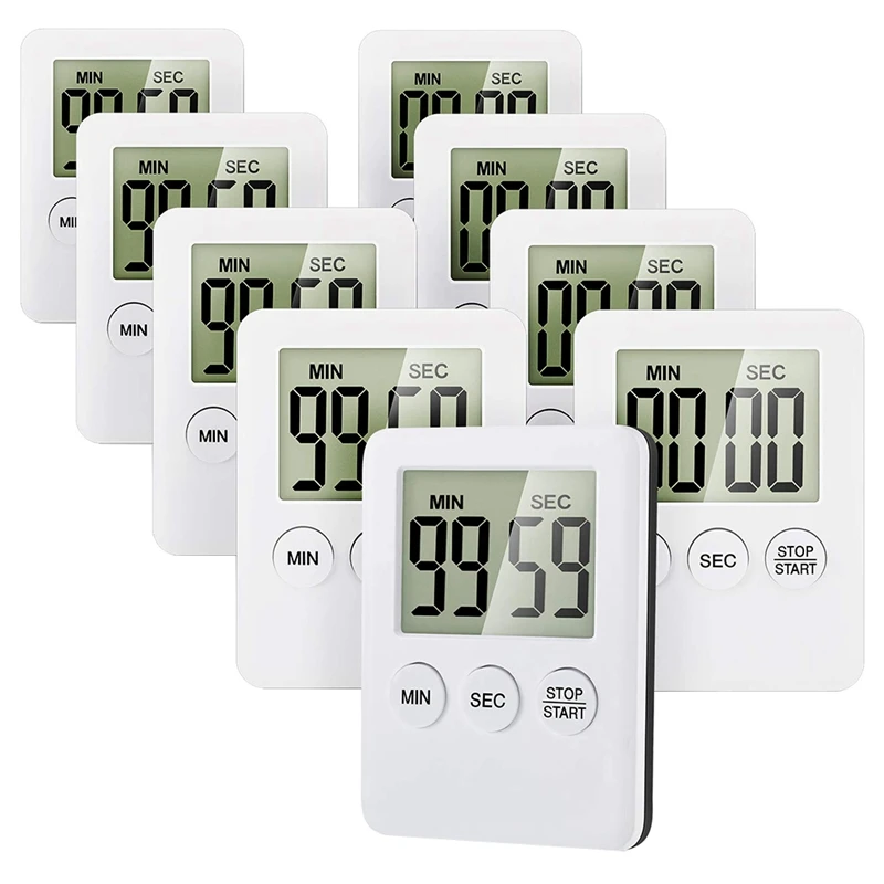 

Digital Kitchen Timer,With Alarm Function,Counting And Countdown Functions,Suitable For Cooking,Fitness, Learning 9 Pcs
