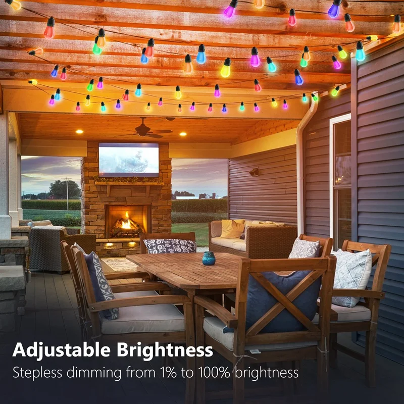 Приложение Bluetooth Многоцветная шаровая лампочка Light String Horse Lamp Садовый декор