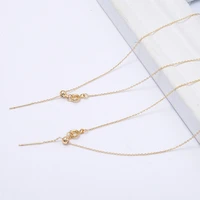 2021 new 14k gold plated chain for jewelry making pin type universal chain diy pendant chain positioning bead pass adjustment