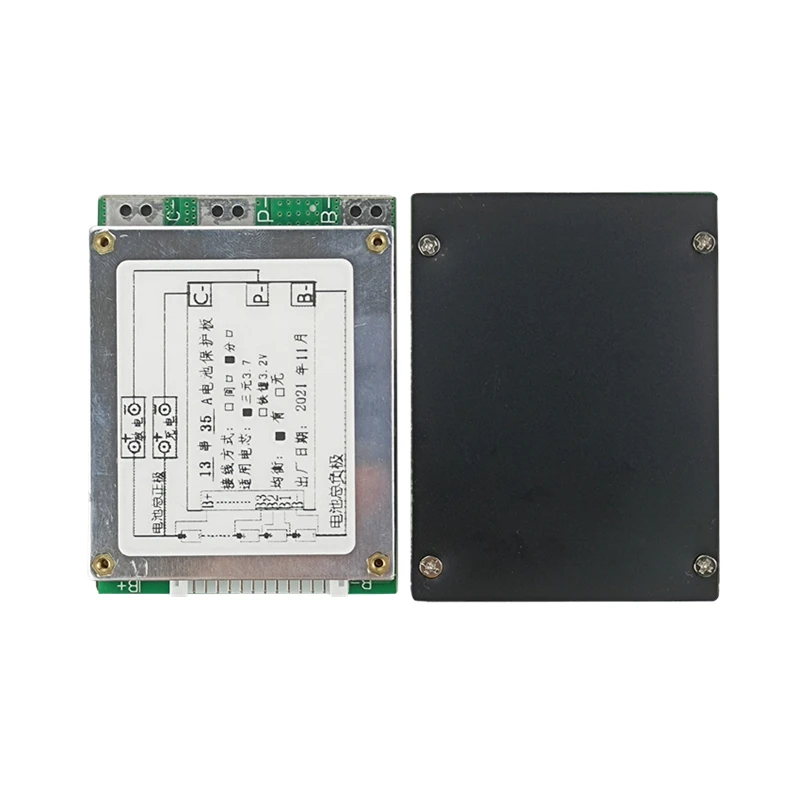 Фото 13S 48V 35A маленький BMS Универсальный литиевый аккумулятор для электровелосипеда, отдельный порт, система управления батареями, защита от короткого замыкания №5