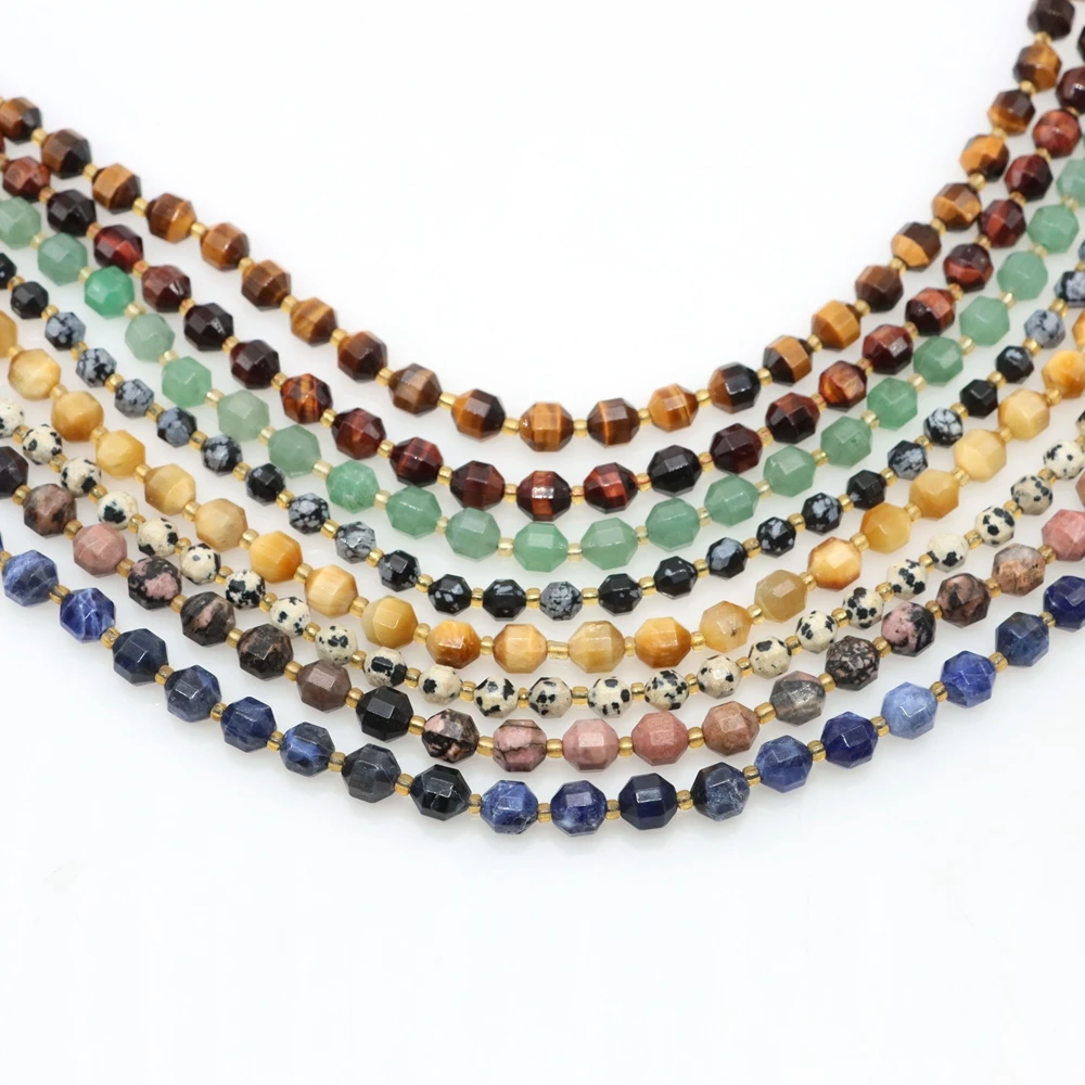 Бусины из натурального граненого камня
