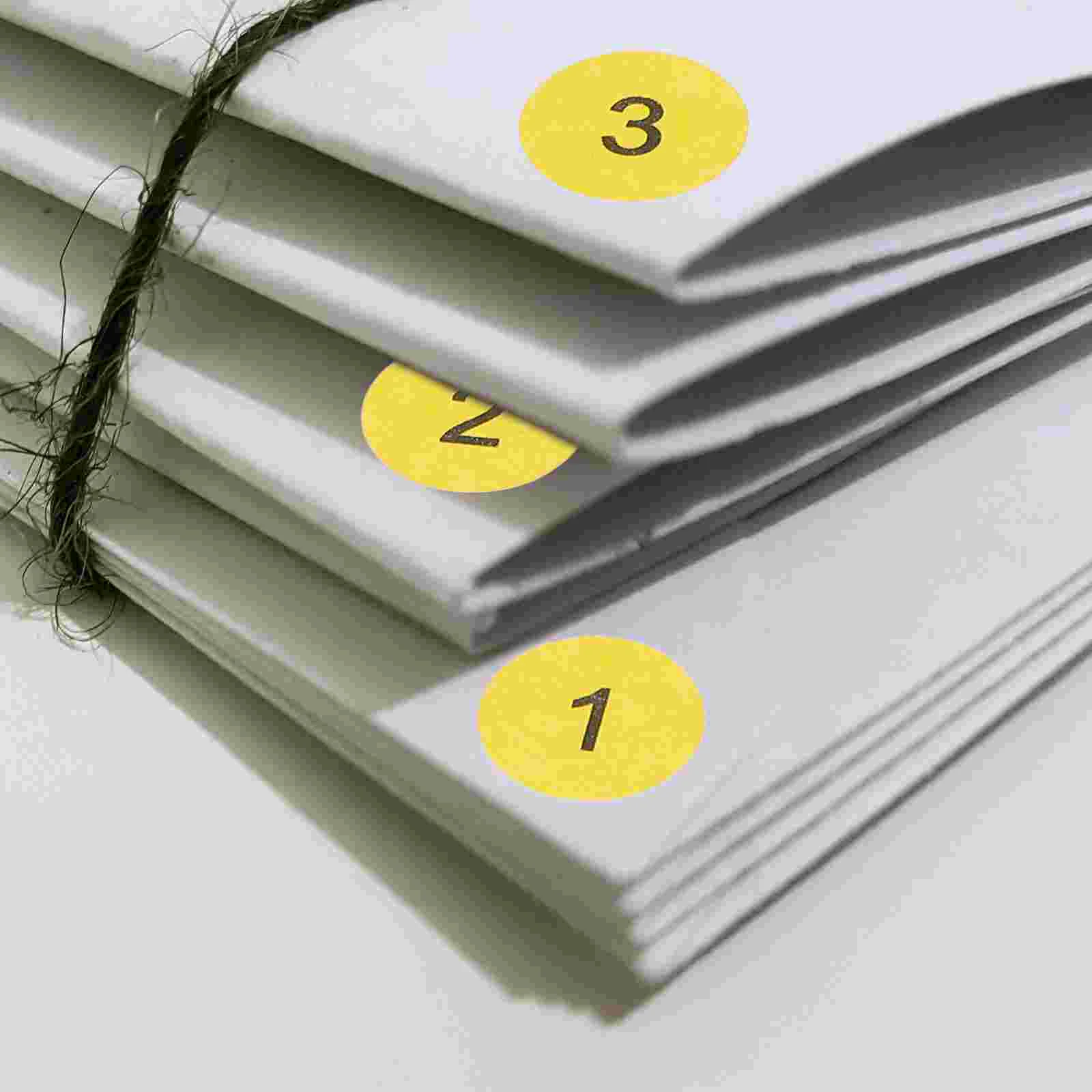

Round Number Stickers Classification Labels Digital Adhesive Multi-use Numbered