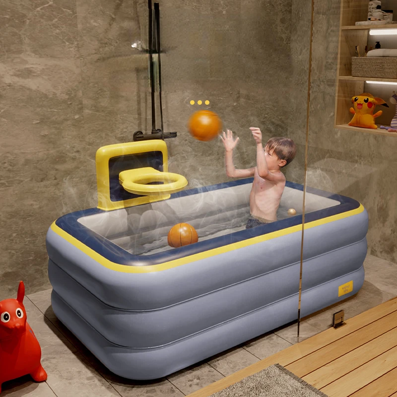 

Складная детская Ванна, душевой бассейн для взрослых, большой толстый надувной корпус, портативная ванная комната, Душ, сидячая ванна, Piscina Infantil Home 5