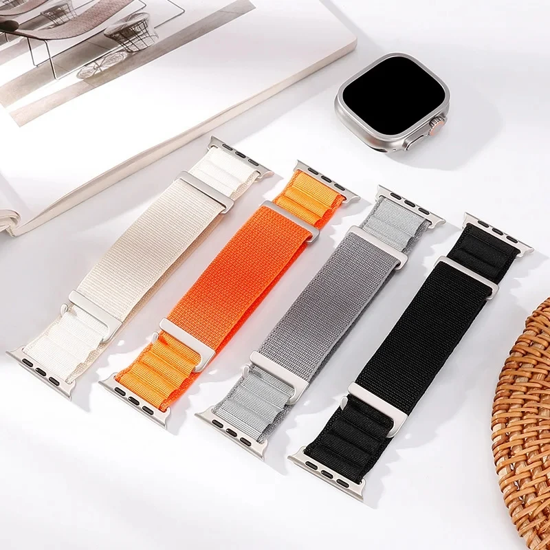 Ремешок Alpine для Apple Watch Ultra 2/1 Band 49 мм 45 44 м 42 41 40 38 нейлоновый браслет IWatch 9 8 7 6 5 4 3 SE