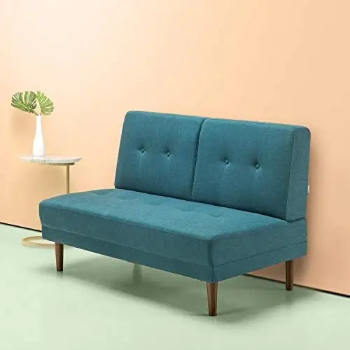 

Mid-Century 65 Inch Armless Sofa / Living Room Couch, Turquoise Loveseat sofa Pillows for bedroom Nordic chair Futon couch Room