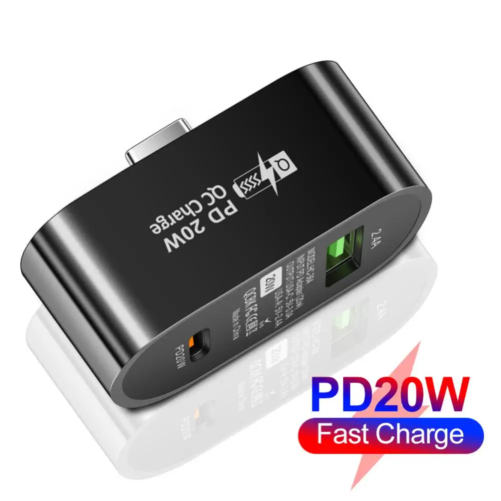 

Fast Charging 20w Fast Charging Charger 2ports Type C Mobile Phone Charger Smart Splitter Type-c Hub Extender Universal