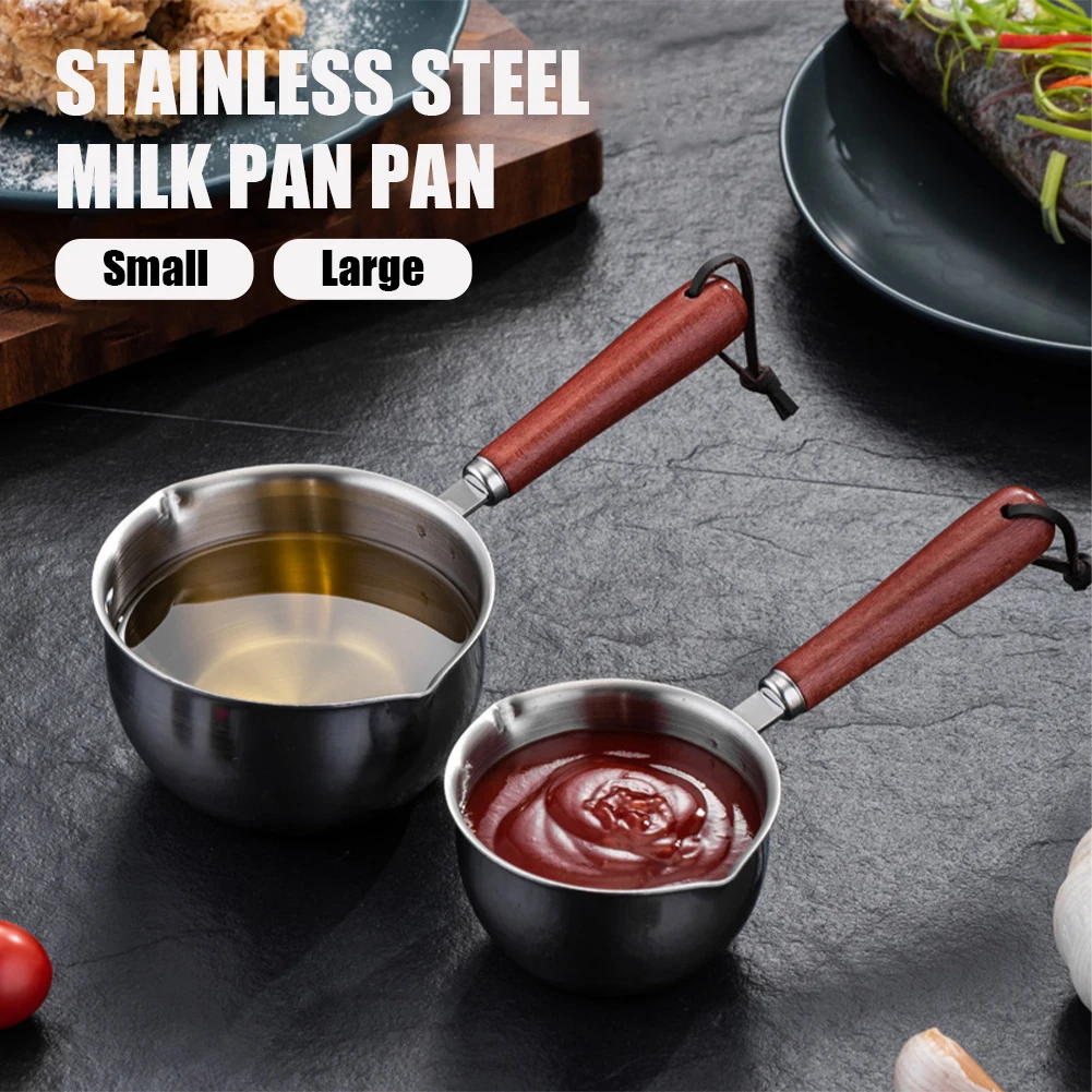 

150ml/300ml Pot Chocolate Melting Pot Stainless Steel for Melting Butter Cheese Candy Kitchen Cook Accessories Long Handle Pot