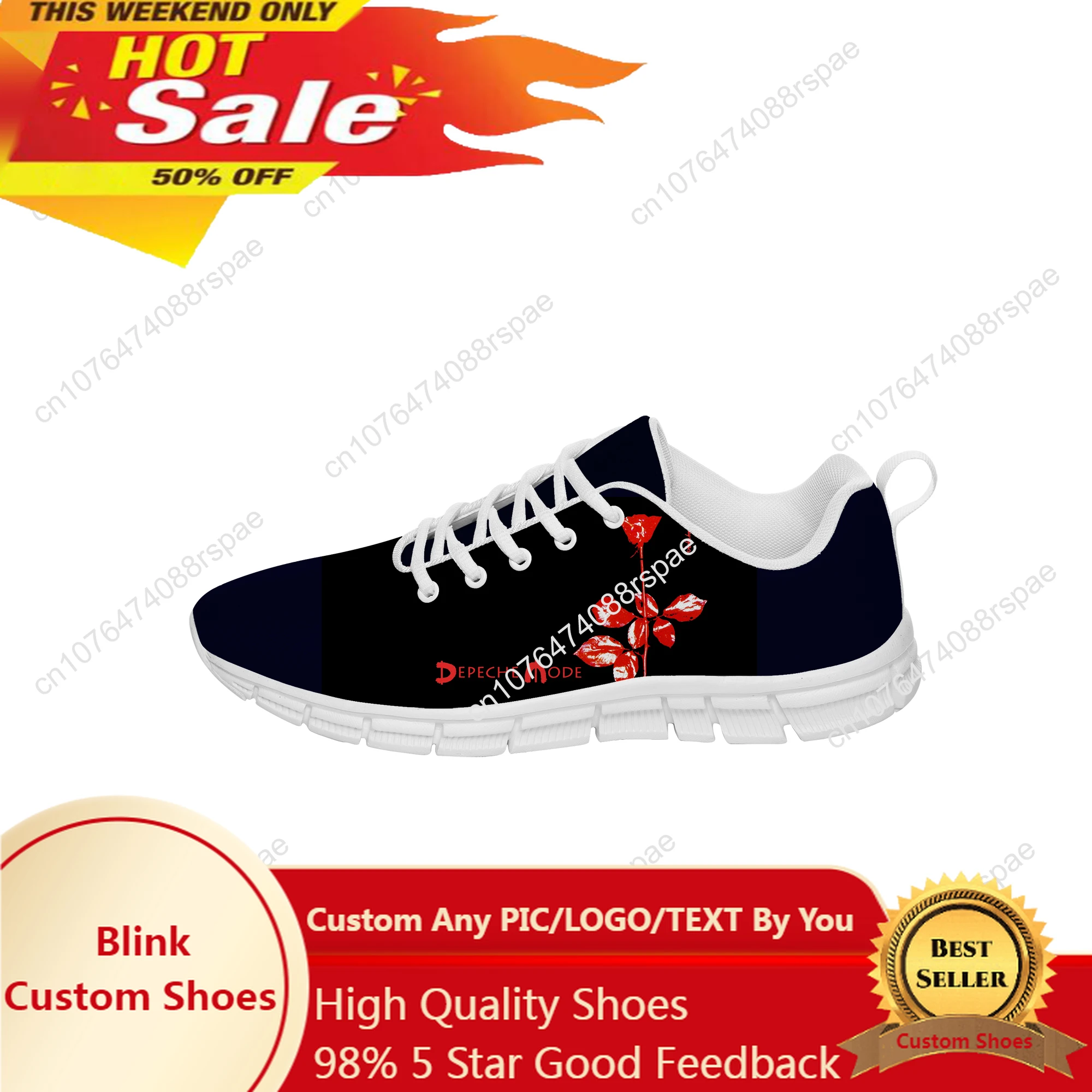 

Depeche Band Low Top Sneakers Mode Mens Womens Teenager Casual Cloth Shoes DM Canvas Running Shoes 3D Printed Lightweight shoe