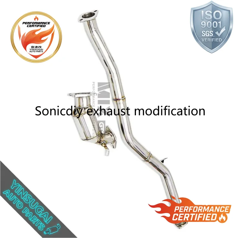 Фото Высокопроизводительный передний выпускной патрубок Sonicdiy для Subaru WRX FA20 2.0T 2015-2021 из нержавеющей стали SS304, уменьшающий обратное давление. №3