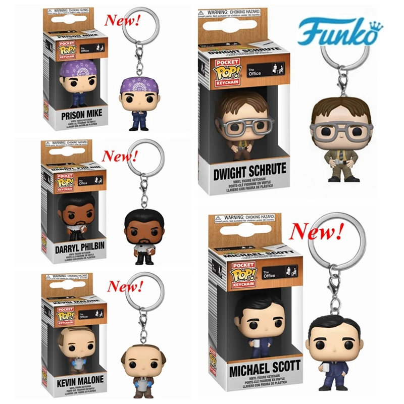 Новинка, брелоки FUNKO, офисные игрушки, тюремное помещение, Кевин, малон, даррил, фибин Скотт, декоративные брелоки для детей