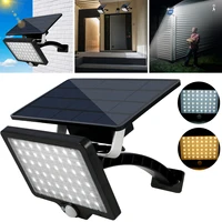 Solar Security Lights Dusk to Dawn Solar Wall Lamp Waterproof 48LED Solar Flood Lights with Separate Solar Panel 10ft Cable