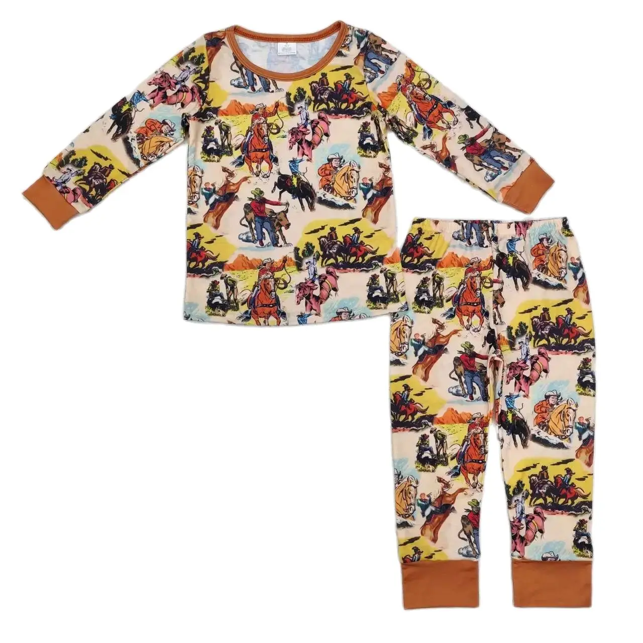 Аксессуары для маленьких мальчиков pjs коричневый желтый бамбуковый дом верховой