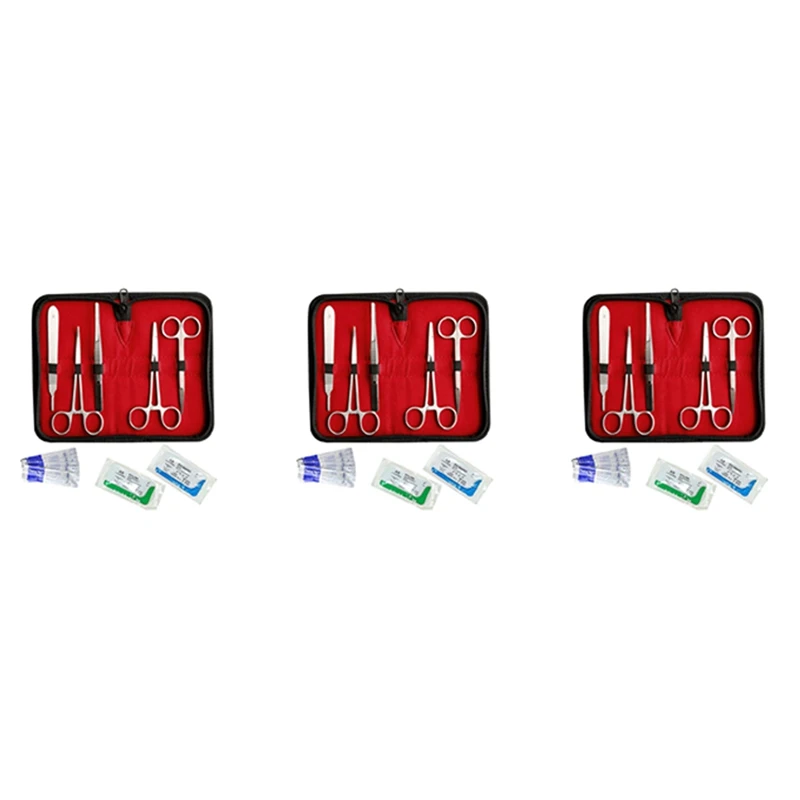 

3-кратное искусственное, учебные инструменты с скальпским лезвием для ветеринара, биологии и студентов из дисекционной лаборатории