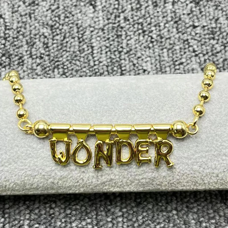 

2023 Fashionable UNOde50 Fashionable Plating 925 DIY Pendant alphabet splicing necklace women's birthday romantic gift